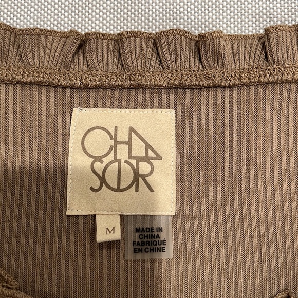 CHASER Brand Long Sleeve Tee Shirt, mocha , size medium. (NWOT) - Picture 2 of 12